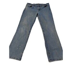 Ralph Lauren Jeans Size 12 Blue Dark Wash Classic Straight Stretch 28’ Inseam